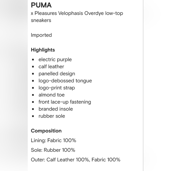 PUMA x Pleasures Velophasis Overdye low-top sneakers - Picture 9 of 9